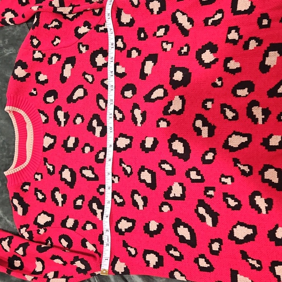 Charter Club Red Leopard Print Sweater - Picture 11 of 12